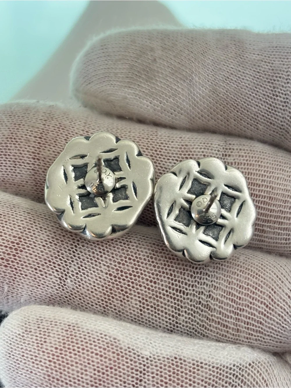 David Yurman Sculpted Cable Stud Earrings 17mm